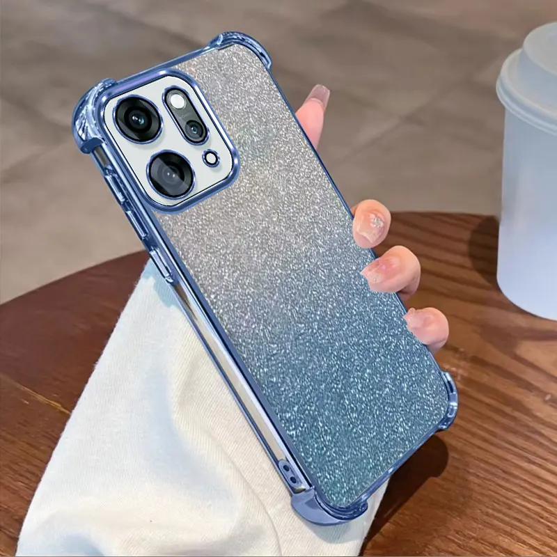 Glitter Plating Clear Protective Cover with Shockproof Design