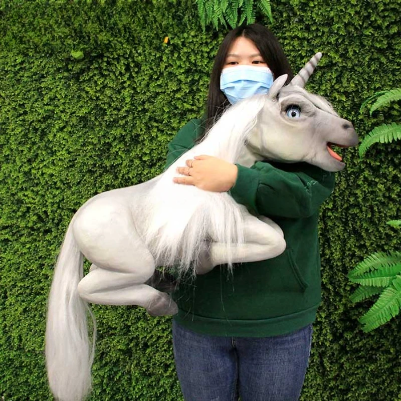 Hp018 Burattino A Mano Realistico Animatronic Animal Baby Unicorn