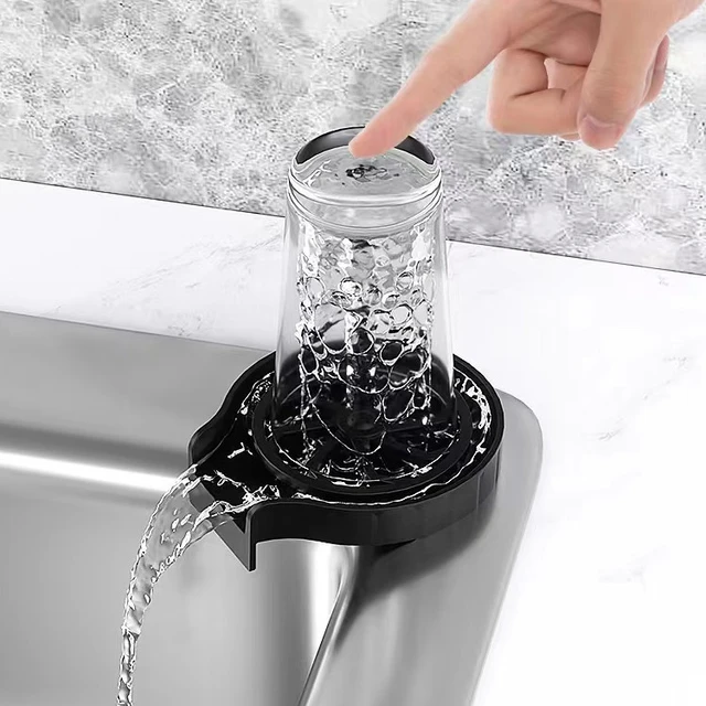 Lave-gobelet automatique pour évier de cuisine, rinceuse de verre,  accessoires de lavage de livres, rince