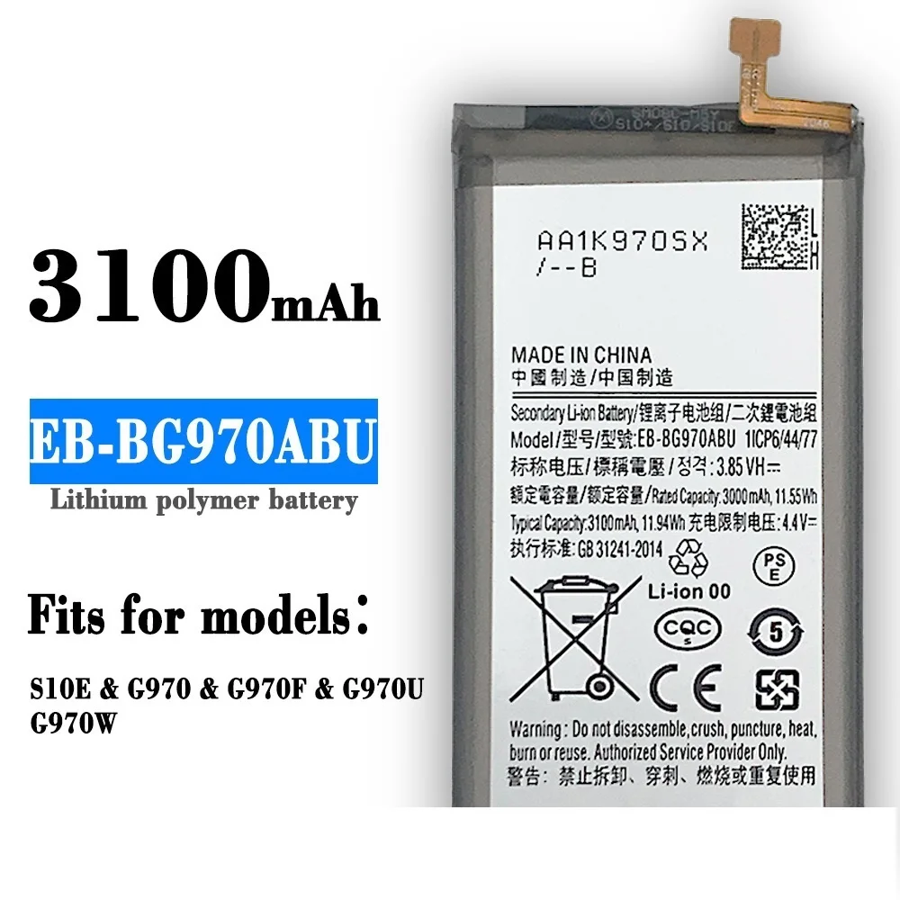 

Genuine Battery EB-BG970ABU For Samsung Galaxy S10e S10 E SM-G970F/DS SM-G970F SM-G970U SM-G970W G9700 3100mAh