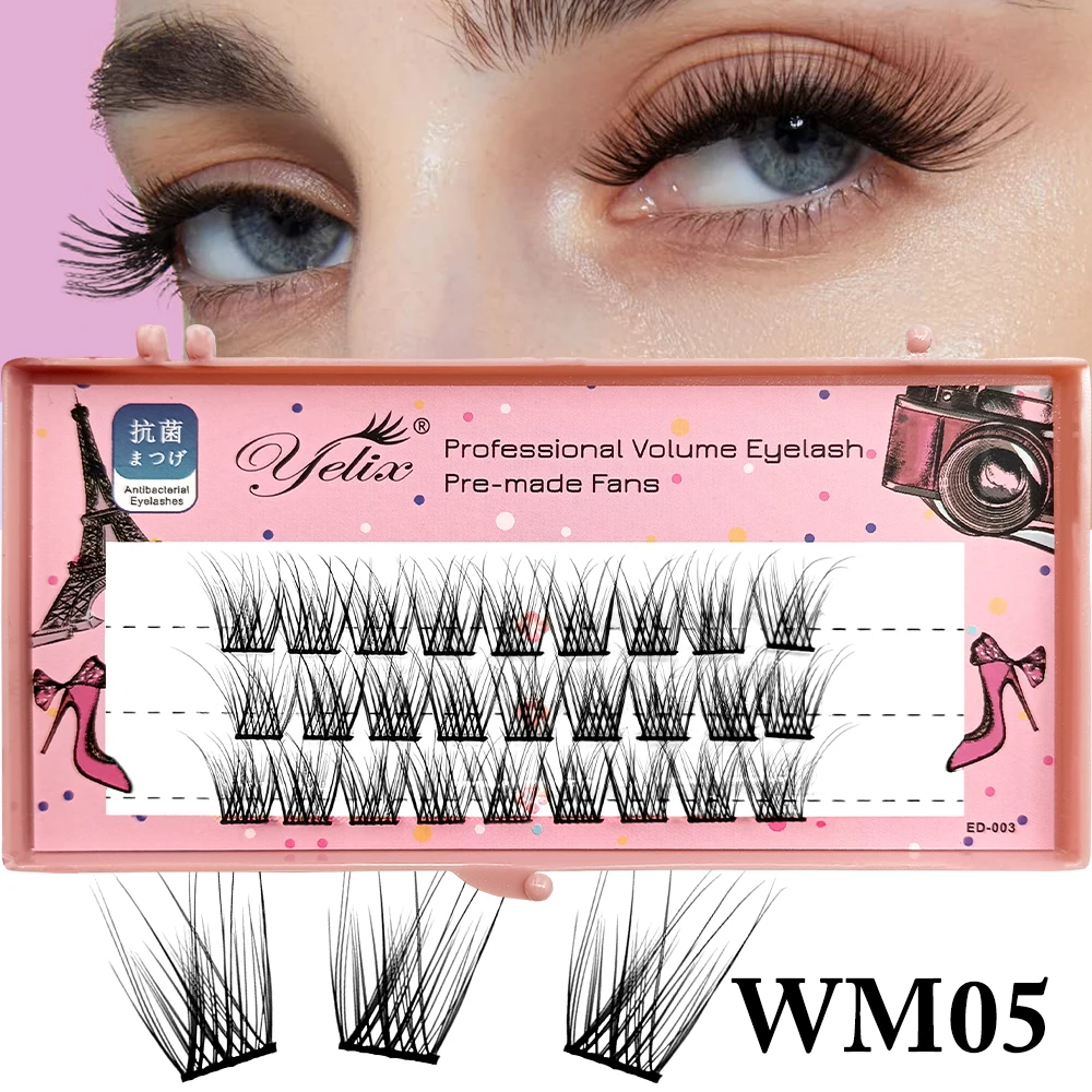 

Individual Cluster Lashes Clusters Eyelash Extension 0.07D Curl 12mm DIY Eyelash Extensions at Home Makeup