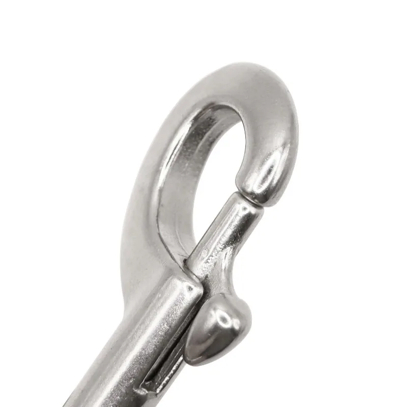 4 Stück Edelstahl 316 Quadratische Öse Drehbolzen Karabinerhaken 80 mm Tauchclip Marine Yacht Rigging Hardware zum Tauchen – Detail 7