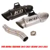 Slip On Exhaust Pipe FOR HONDA CBR300R 2013-2021 CB300F 2015-2021 Motorcycle Escape Muffler Mid Link Pipe Without DB Killer
