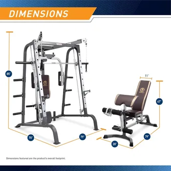 Cage Workout Machine Full Body Training Home Gym Equipment System with Leg Developer, Press Bar, PEC Deck 2