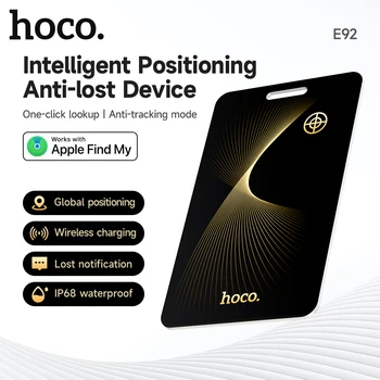 HOCO E92 Card Dispositivo Intelligente GPS per il Posizionamento Globale, Anti-smarrimento, Ricarica Wireless, Localizzatore per Animali Domestici Compatibile con Apple Find My