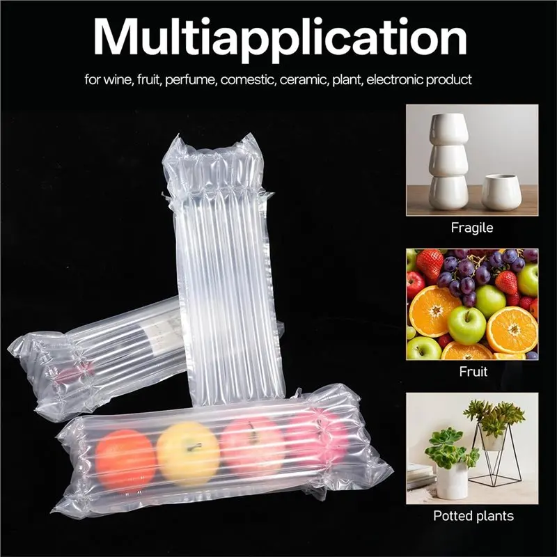 NEW-50팩 팩에 들어있는 풍선식 와인병 보호 가방, 안전한 병 운송을 위한 재사용 가능한 에어 컬럼 쿠션 슬리브