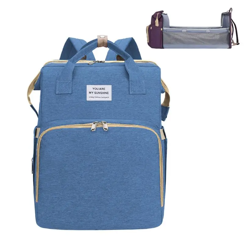 

Сумка для пеленания для младенцев, портативная большая емкость, складная подгузник для кроватки, рюкзак, ремни для коляски для