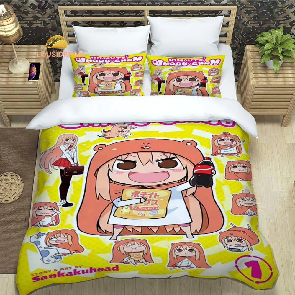 

H-Himouto! Umaru-chan Sheets Quilt Covers Bedding Dormitory Sheets Three-piece Bedding Set Three-piece Soft Warm Bedding Set