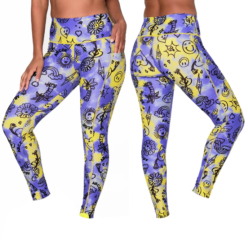 

ABCDE Sports Running Dancing Quick-Dry Stretch Leggings p0195