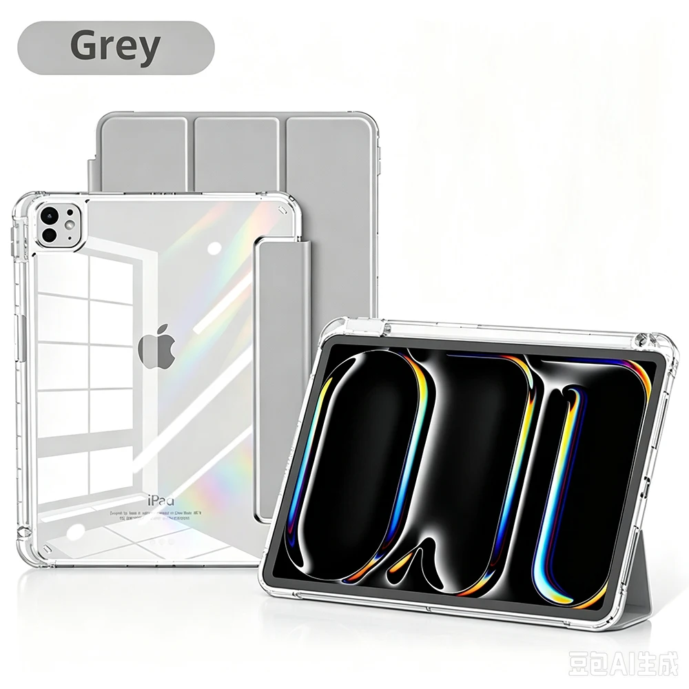 Crystal Clear iPad Case with Pen Holder