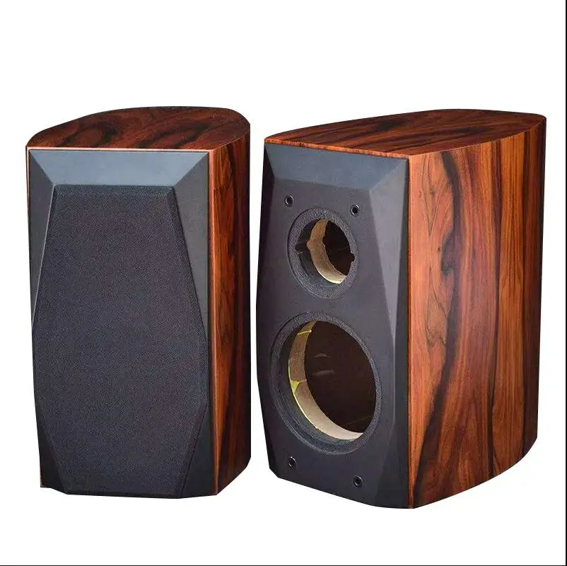 HiFi Empty Speakers Dalbergia Cochinchinensis Veneer 6.5 inch/ 8-inch Bookshelf Speaker Box Speaker empty box Shell