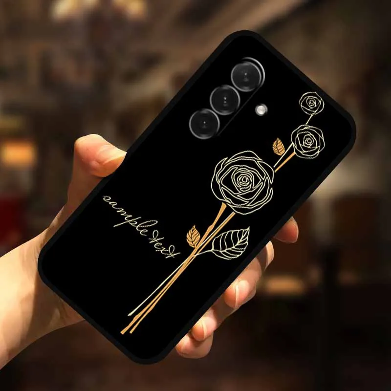 3D Flower Soft Relief Emboss Silicone Back Cover TPU Protector