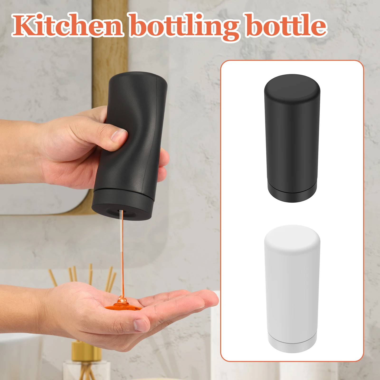 Silicone Dish Soap Dispenser 240ml Reusable Dish Soap Squeeze Bottle Portable Dishwashing Liquid Dispenser For Kitchen Sink
