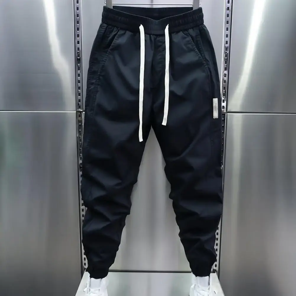 

Drawstring Men Harem Pants Elastic Waist Loose Ankle-banded Summer Cargo Pants Men Baggy Jogger Pants Casual Sports Trousers