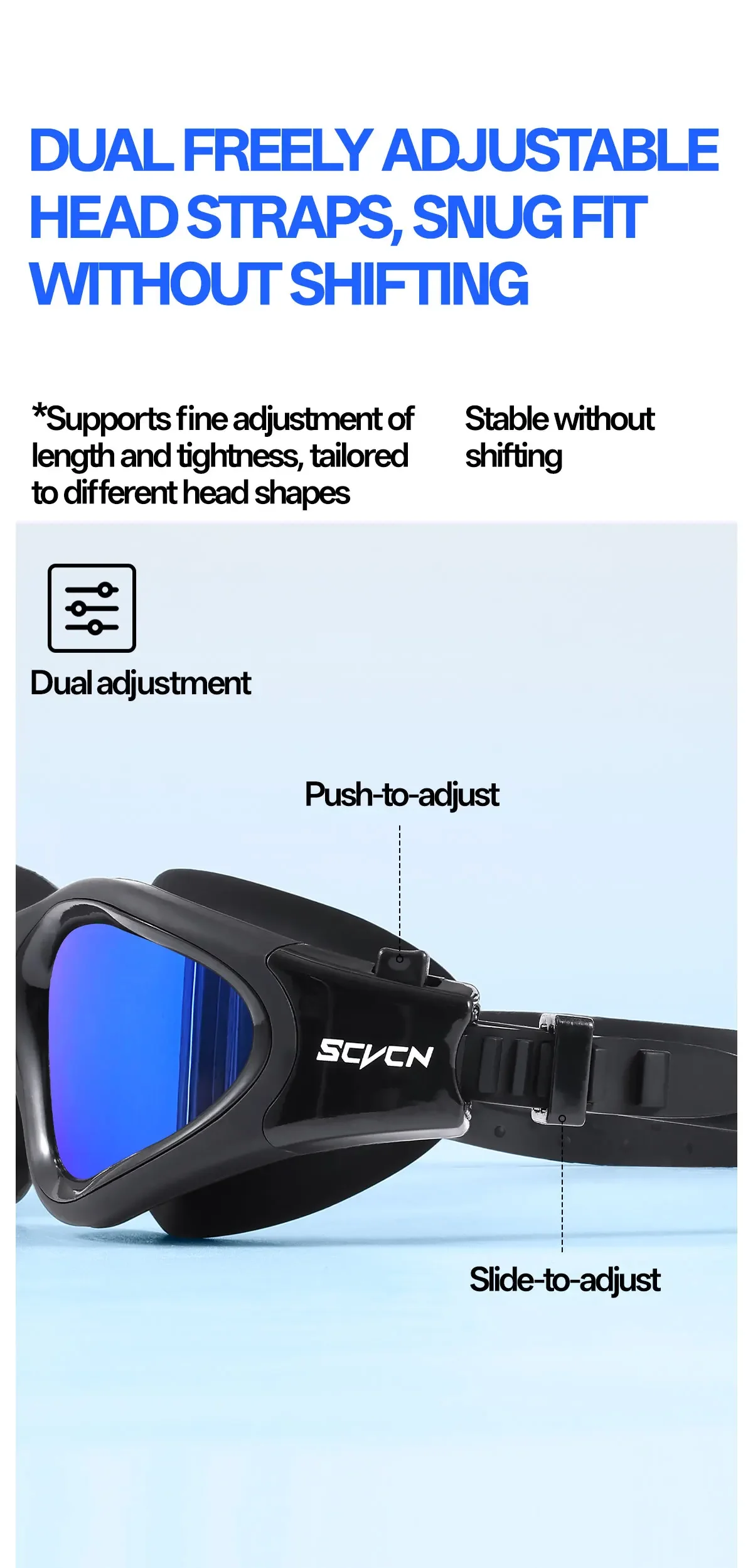 SCVCN Neue Polarisierte Gläser Anti-Fog Schwimmen Brille Wasser Sport Dicht Männer Frauen UV400 Tauchen Silikon Brillen Schutz – Detail 8