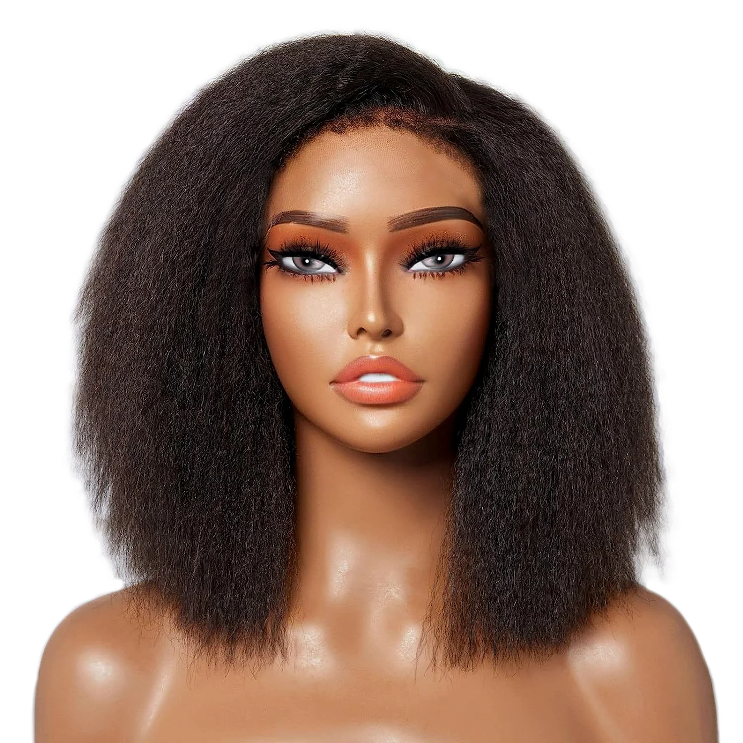 

14-дюймовые искусственные прямые бобные парики светильник Yaki, короткие черные бобные вырезанные парики для черных женщин, синтетические Сменные парики для ежедневного использования