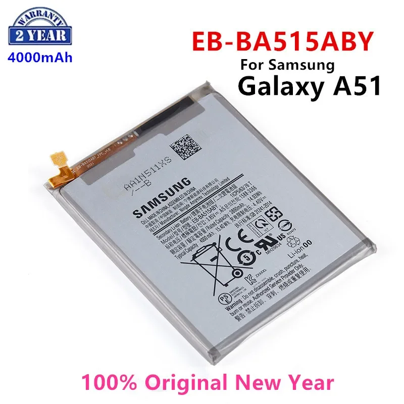 

Оригинальная деталь SAMSUNG 4000 мАч, запасная батарея для Samsung Galaxy A51