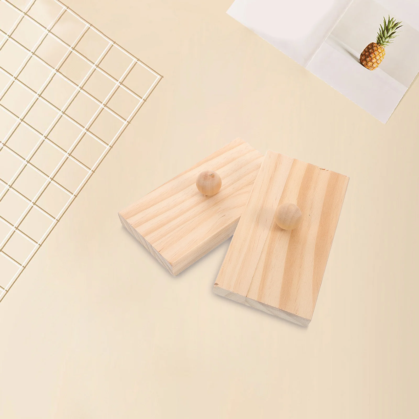 Kids Wooden Sand Block Percussion Instrument for Music Education Rhythm Training Party Favors Wood Block Toy Early Learning
