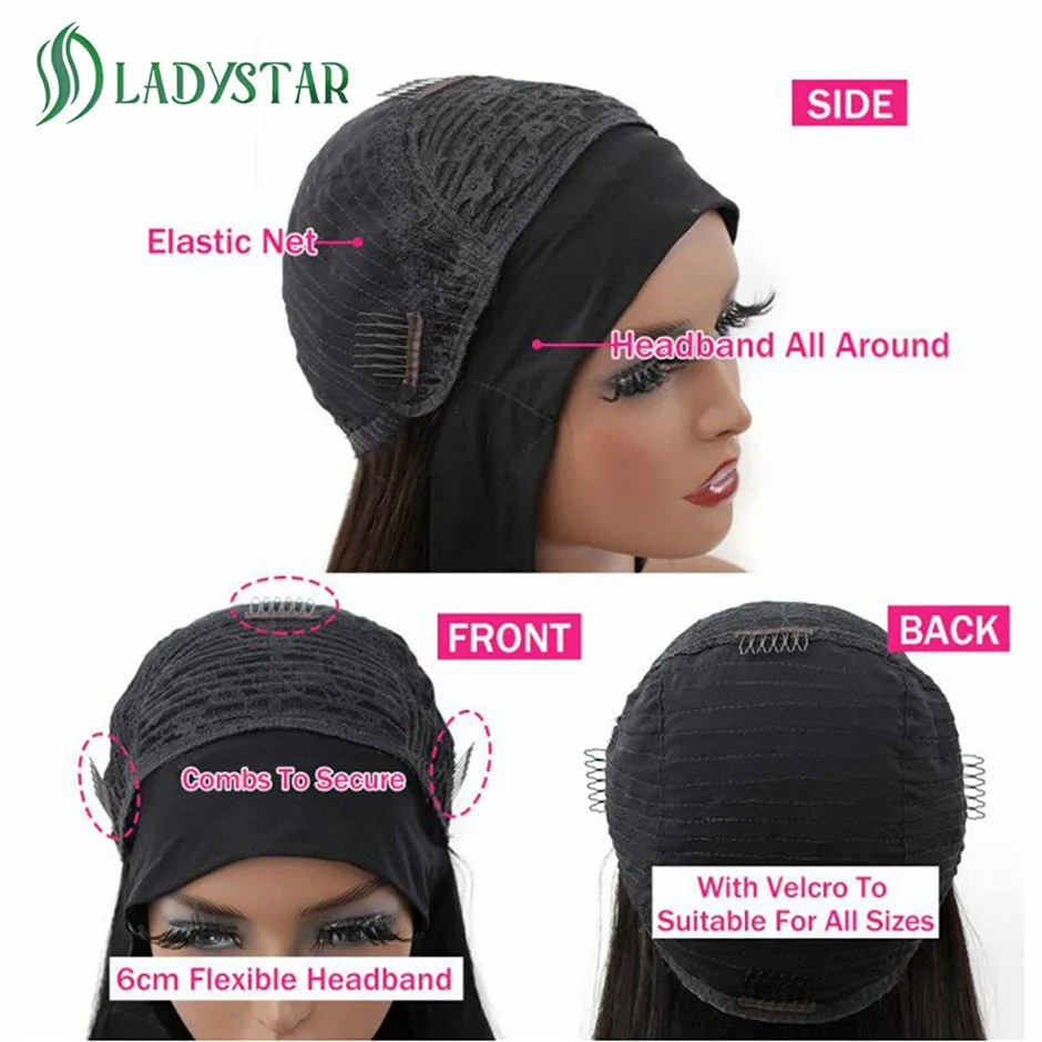 Bob Headband Wigs Human Hair Wig For Women
