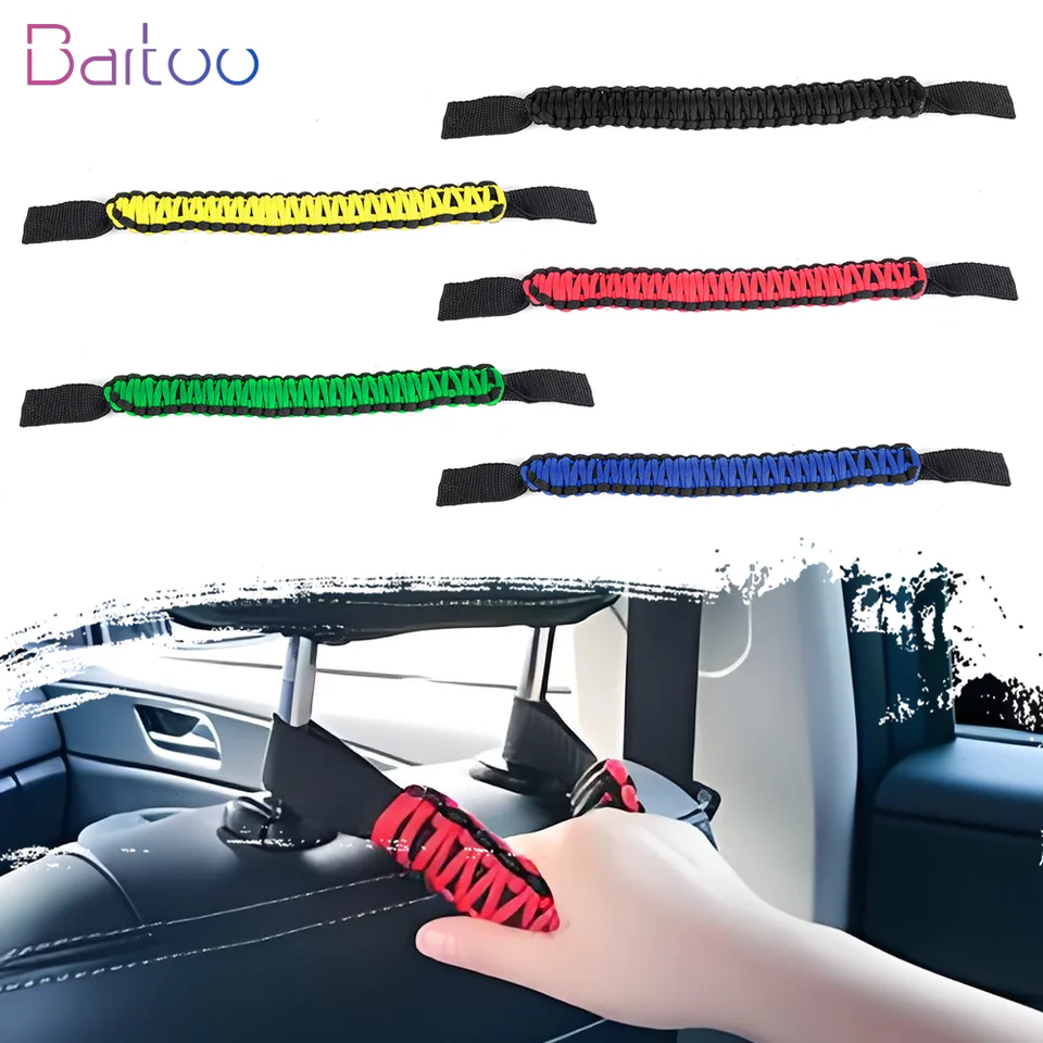 A ABSOPRO Rear Seat Grab Handle Grip for Wranger 2007-2018 Red