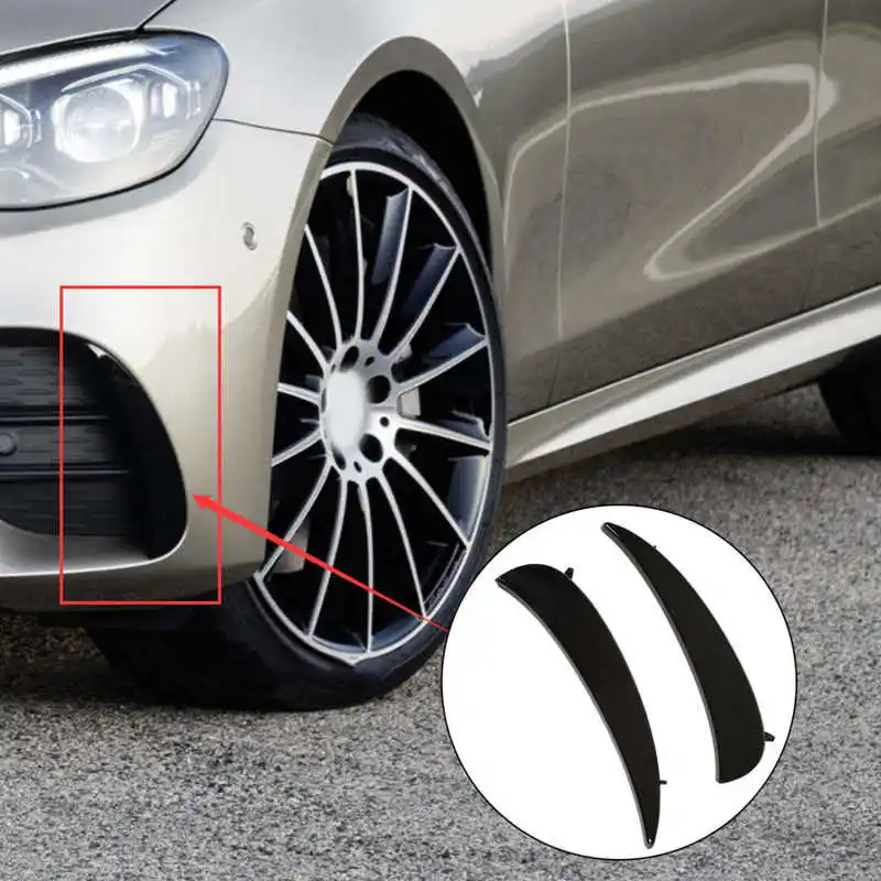 Stoßfänger-Blenden Für Mercedes E-Klasse W213 AMG Line - Schwarz Glänzend