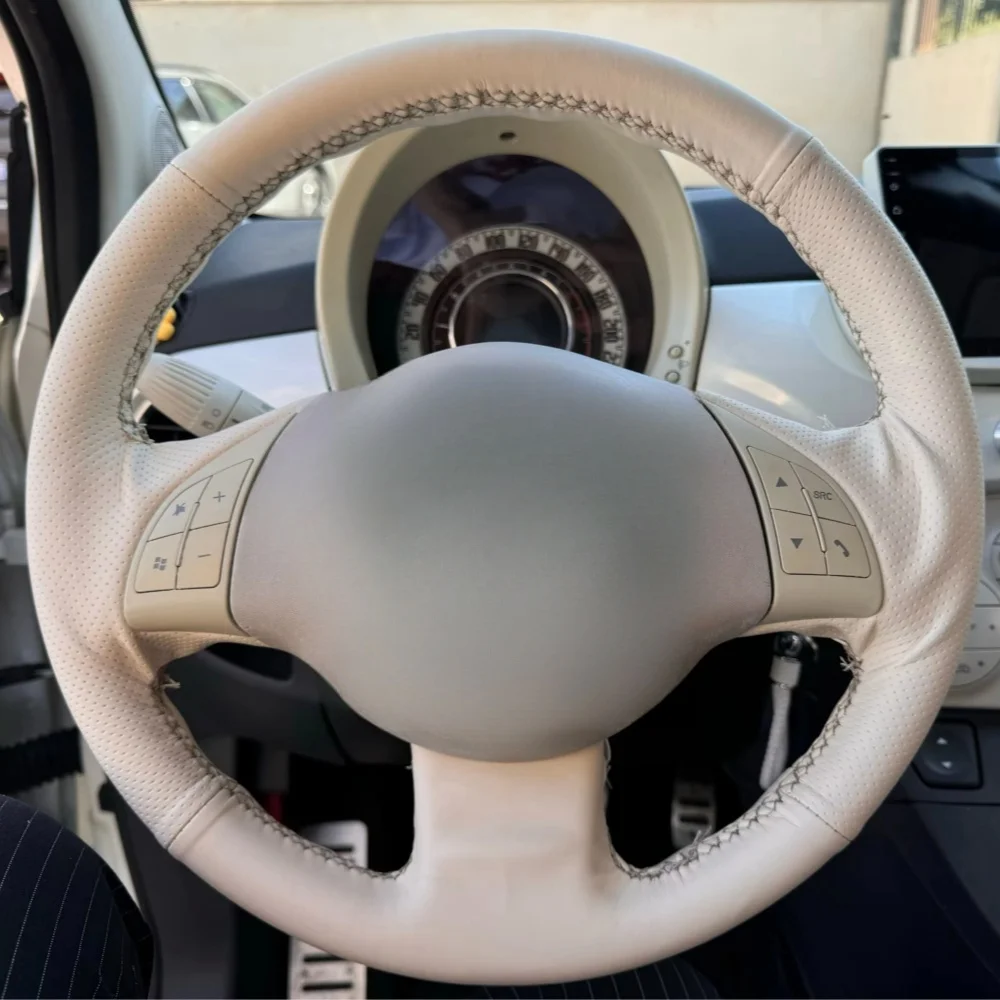 Luxurious Microfibre Leather Car Steering Wheel Cover – Premium Automotive Interior Accessory