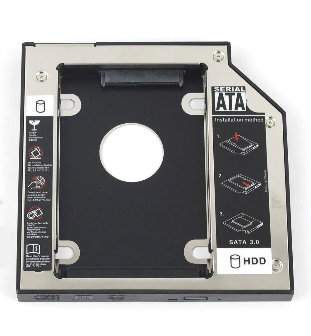 

NEW 9.5mm SATA 2nd Hard Disk Drive SSD HDD Caddy for Dell Precision M4800 M6800 M4600 M6400