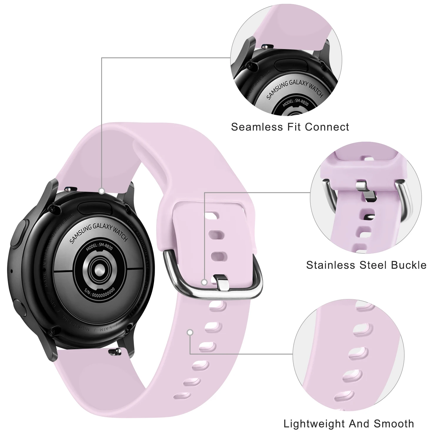 20mm Premium Silicone Watch Strap Band