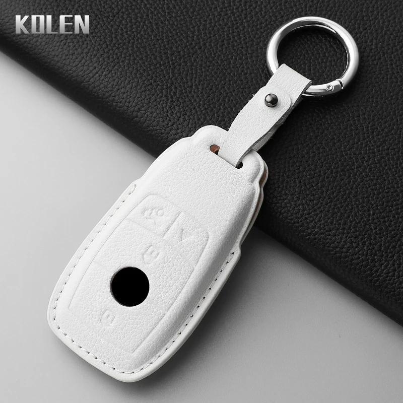 Echt leder Auto Schlüssel etui Cover Shell für Mercedes Benz A C E s G Klasse Glc Cle Cla Glb Gls W177 W205 W213 W222 X167 Amg Fob