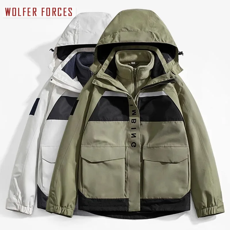 Man Coat Jacket Retro Techwear Mountaineering Heating Windshield Baseball Windbreak Cold Oversize Cardigan Military