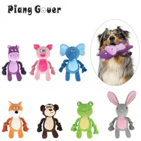 Cute Animal Rope Dog Toy Cute Plush Puppy Chew Pet Squeak Knot Toy Cartoon Rabbit Monkey 1