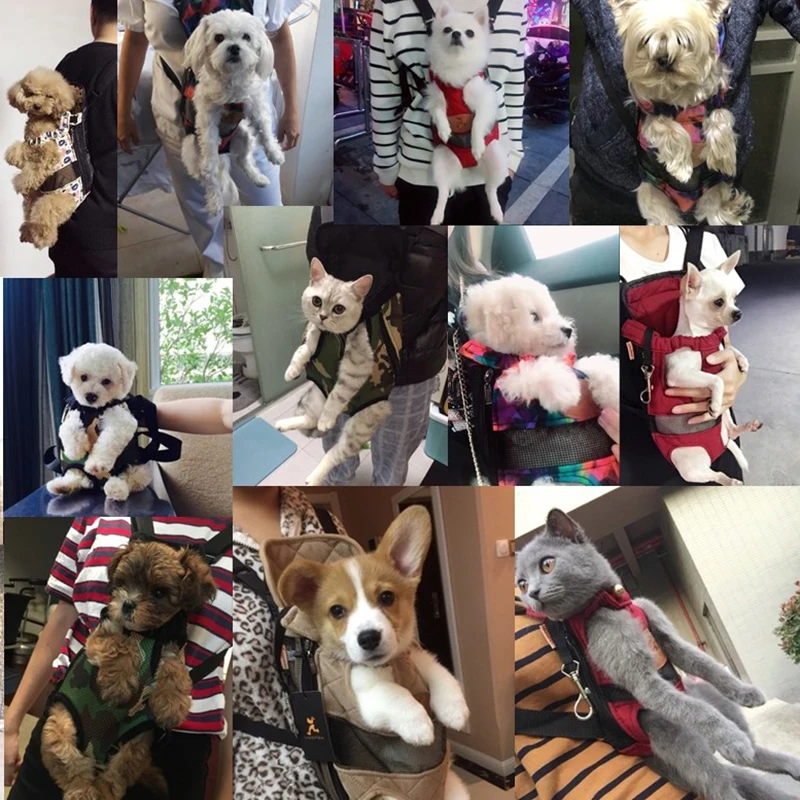 Pet Backpack Mesh Pet Dog Carrier Adjustable Backpack Breathable Outdoor Travel Products Bags For Small Dog Cat Chihuahua Pet Backpack