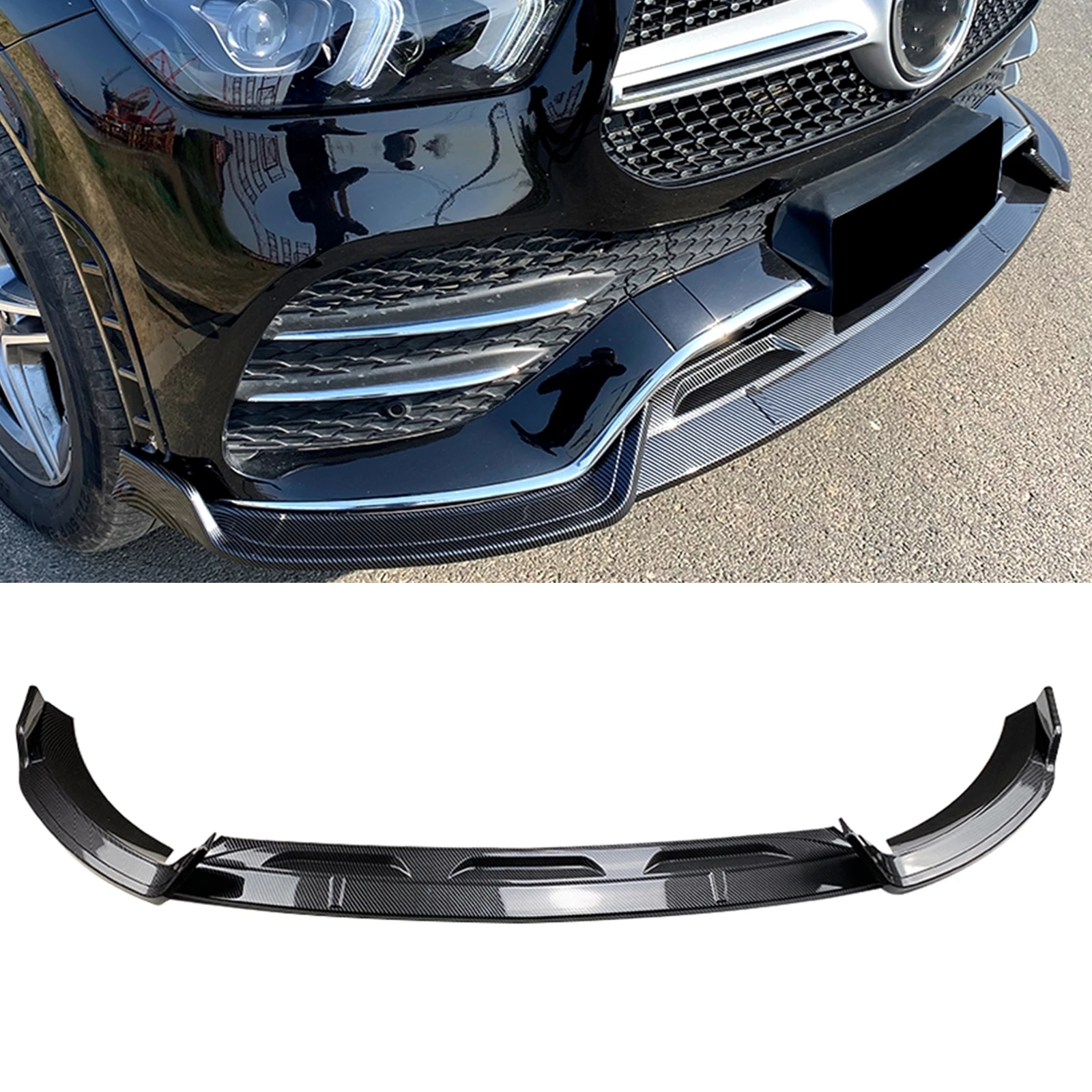 

Front Bumper Spoiler Splitter Lip For Mercedes Benz GLE Class W167 C167 GLE350 GLE450 2020-2023 Sport Body Protector