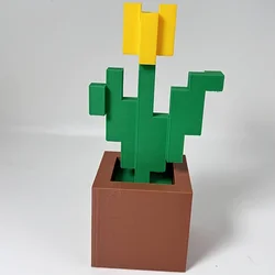 Enchanting 3D Printed Pixel Rose for Elegant Bedroom Décor (V516 - yellow)