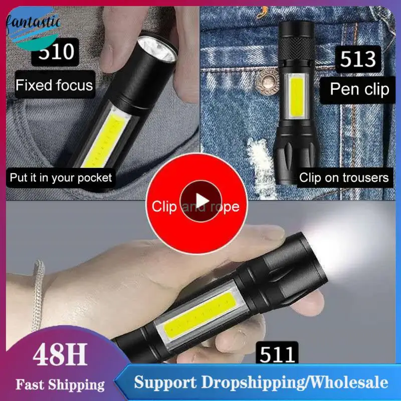 

1 шт. высокомощный перезаряжаемый светодиодный фонарик, миниатюрный зум, уличный фонарь для кемпинга, мощный фонарик, водонепроницаемый тактический фонарик