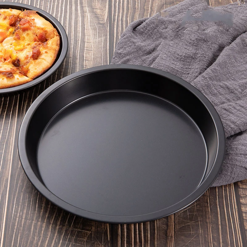 Premium Carbon Steel Pizza Baking Tray - Non-Stick Shallow Roasting Pan for Delicious Homemade Pizzas