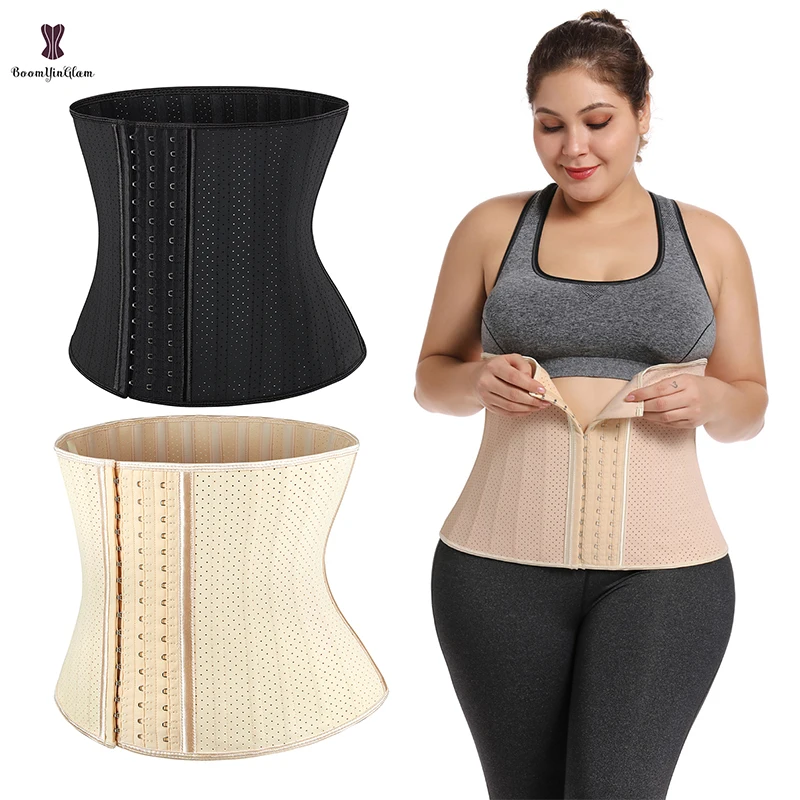 Height 30cm latex 25 steel boned waist cincher breathable underbust corset workout waist trainer body shaper