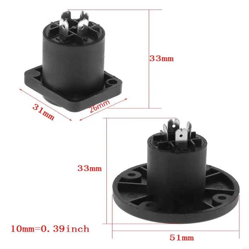 4PCS 잭 패널 소켓 커넥터 Neutrik Speakon Nl4mp, Nl4mpr, N..