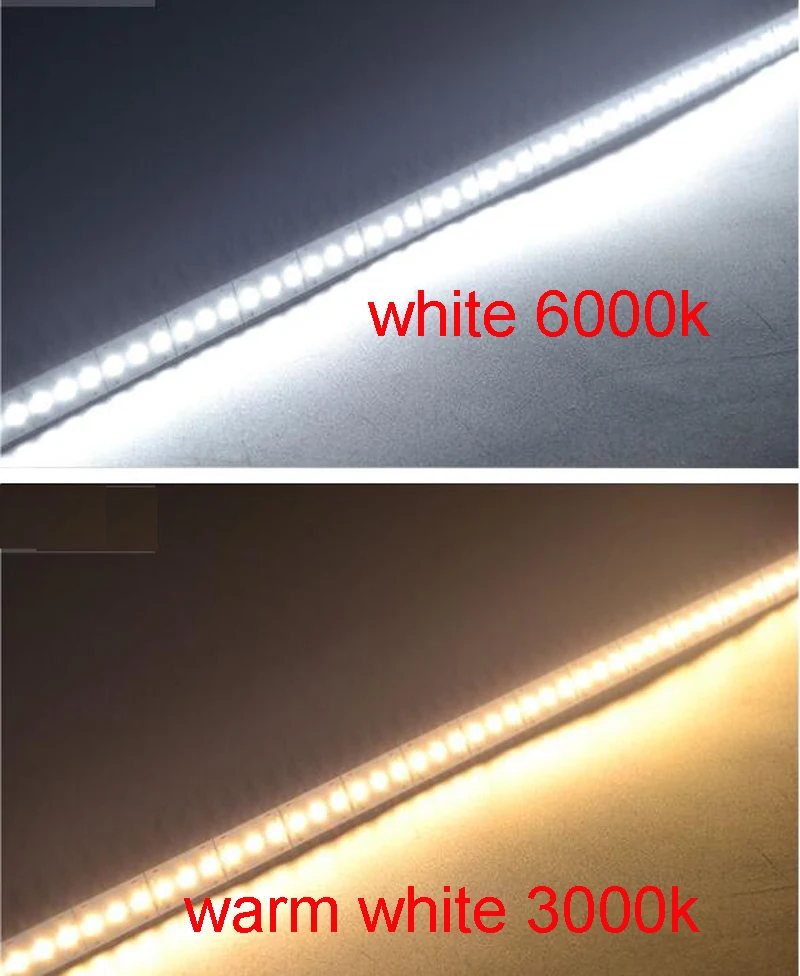 LED Strip 10pcs 8cm-50cm LED Hard Strip Rigid Bar 144 led/m 3000k-6000k 12v 24v