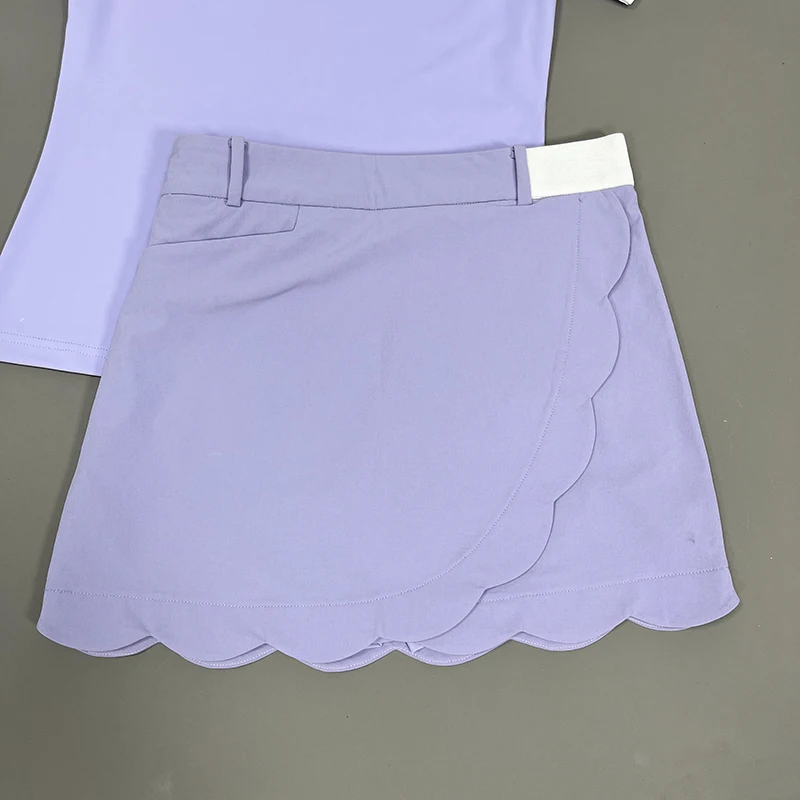 Summer New Golf Women's Top Slimming, Quick Drying, Breathable, High-quality Fashion Outdoor Leisure Sports Set