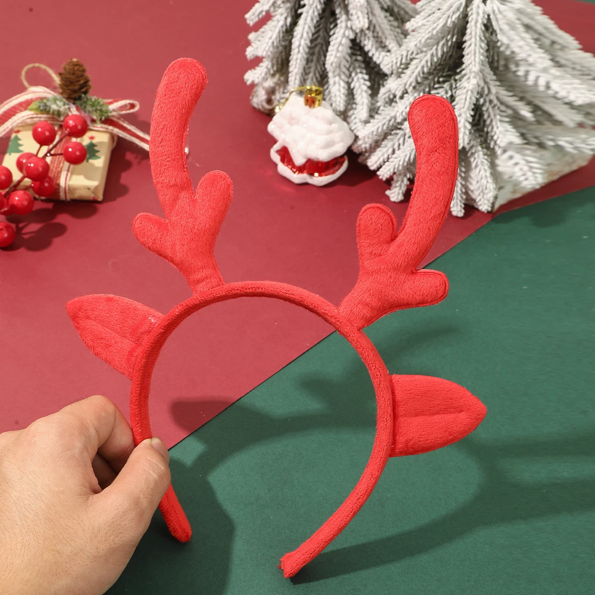 1pc Christmas Hair Band Headband Xmas Antler Hairband Deer Horn Headwear Party Festival Decoration Gift Christmas Hair Hoop