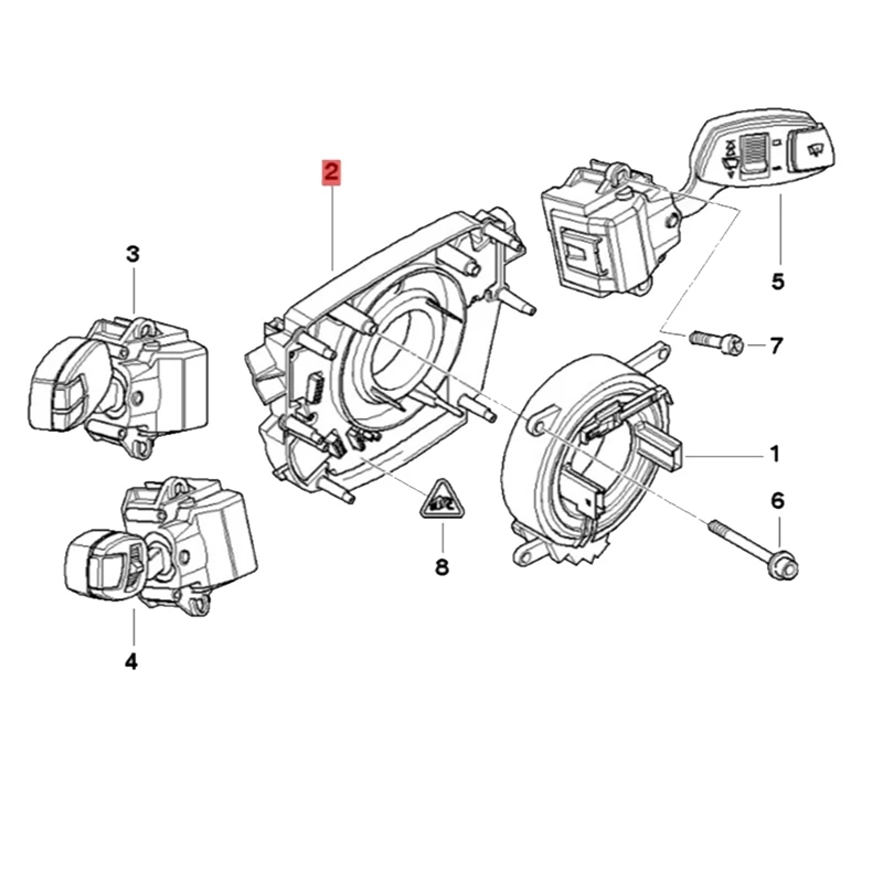 

61319115166 Car Switch Center Steering Column For BMW E60 E61 E64 E63 Turn Signal Wiper Column Switch Unit