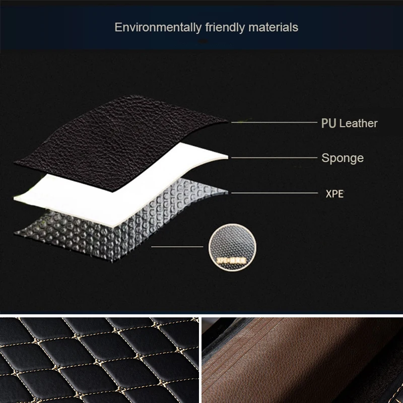 Universal PU Leather Car Floor Mats 4