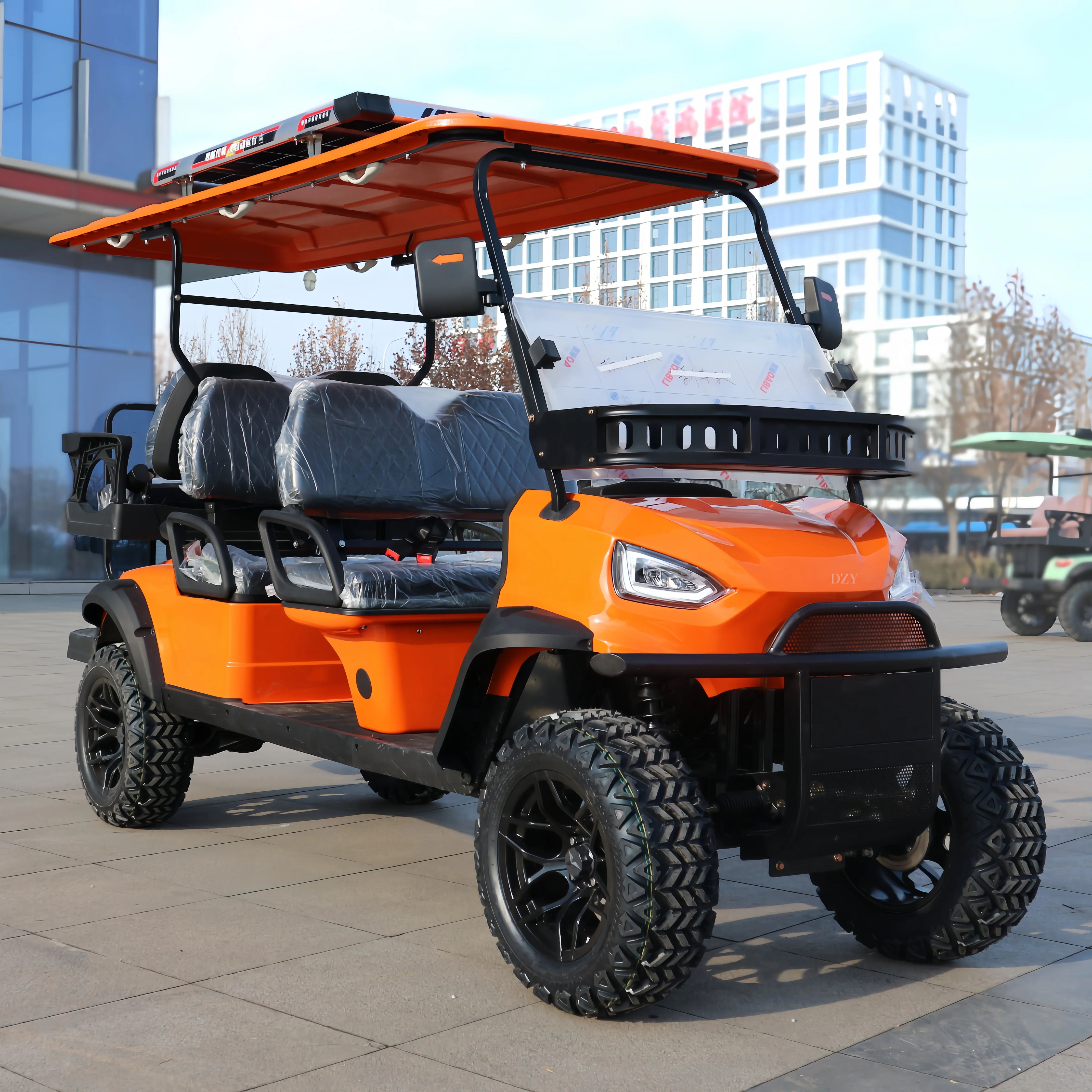 New Energy 4 Wheels 4-6 Seats China Electric Scooter Golf Cart with Seat Belt Cheap price, good quality