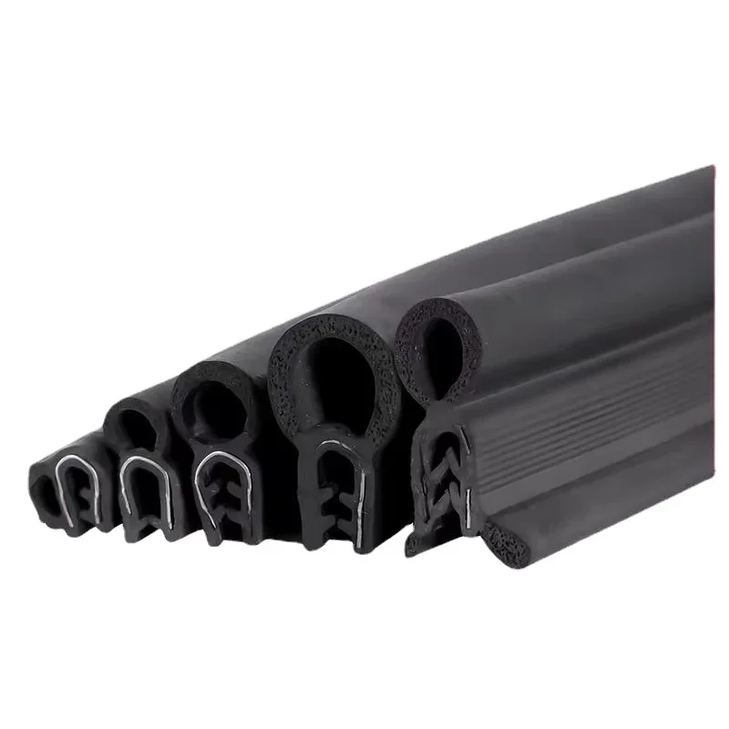 Car Door Rubber Seal Strips 100cm Auto Double Layer Sealing Stickers for Door Trunk Sound Insulation Weatherstrip Interior door window sealing strip