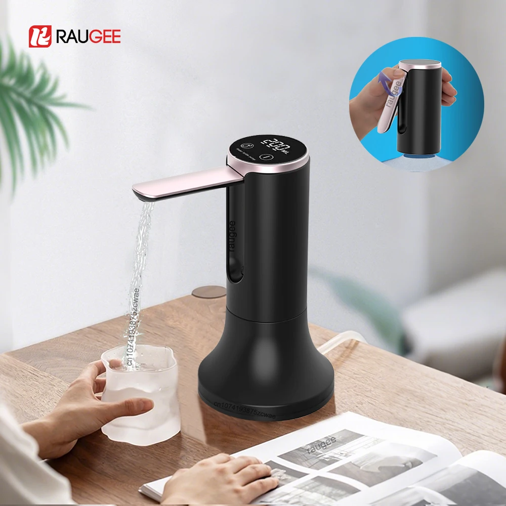 Electric Water Gallon Bottle Pump 19 Liters Foldable Water Dispenser Pump Rechargeable Automatic Desktop Drinking Water Pumps 1