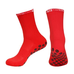 Enhanced Unisex Non - Slip Grip Sport Socks (Red)