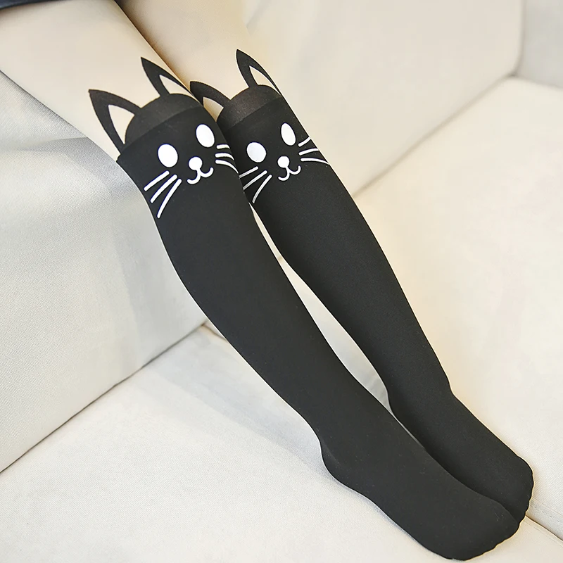 Kids Socks Kids Pantyhose Toddler Tights Kids Leggings Fashion and Cute Cartoon Splicing Children Pantyhose Printing GirlsTights Spring and Autumn Kids Stockings