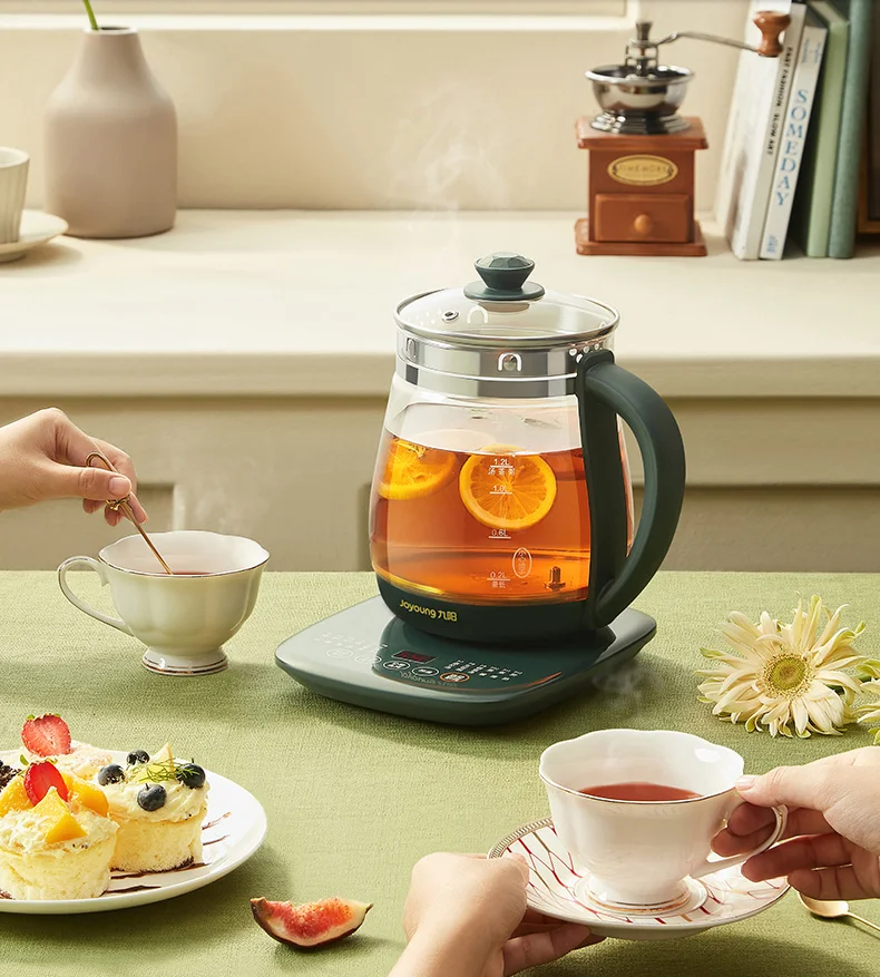 1500ML Electric Kettle Tea Cooking Pot Glass Teapot Home Appliance Automatic Multicooker For Office Home School 2