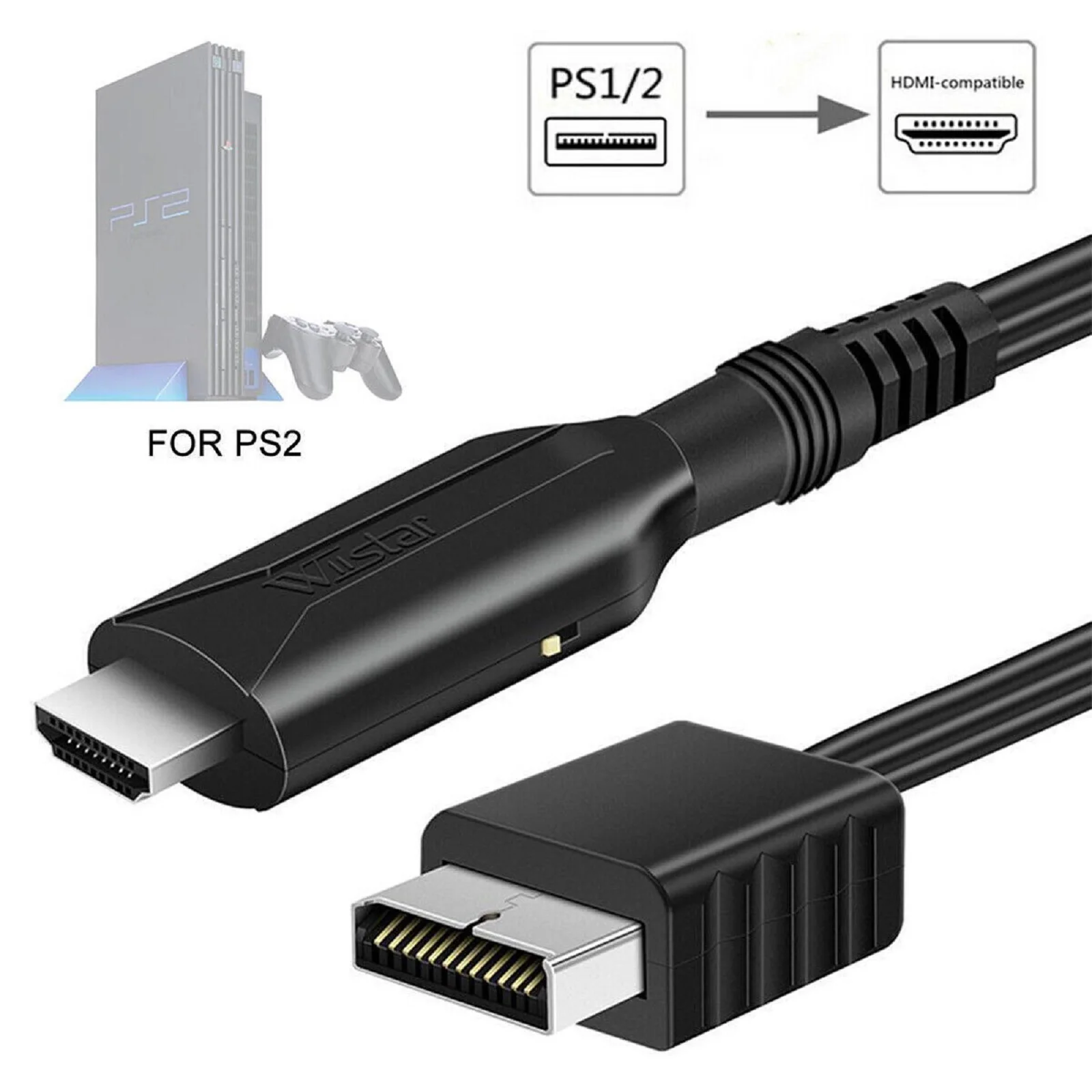Adaptador de Áudio e Vídeo Compatível com Ps1 e Ps2 para Hdmi Conversor 1080p Suporte para Ps1 e Ps2 Modos de Exibição para Hdtv e pc Cabo Full hd - Image 6